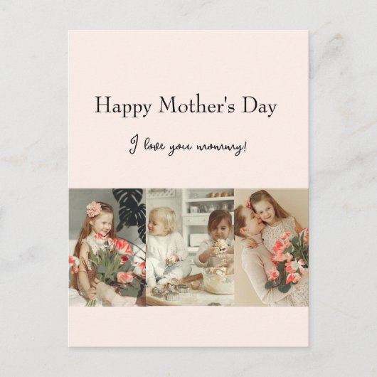 Fotocollage en bericht - gepersonaliseerd cadeau | briefkaart (Voorkant)