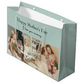 Fotocollage en bericht - gepersonaliseerd cadeau | groot cadeauzakje (Voorkant Gekanteld)