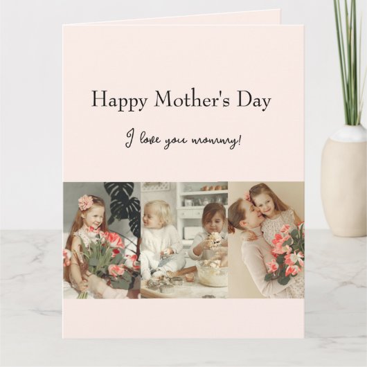 Fotocollage en bericht - gepersonaliseerd cadeau | kaart (Voorkant)