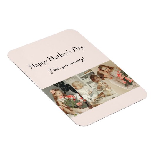 Fotocollage en bericht - gepersonaliseerd cadeau | magneet (Rechterzijde)