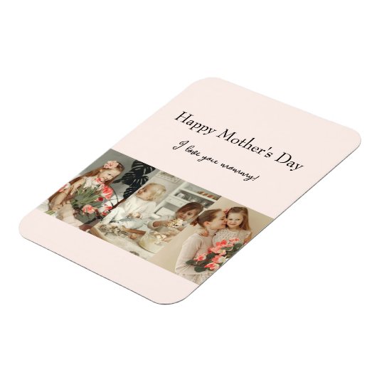 Fotocollage en bericht - gepersonaliseerd cadeau | magneet (Linkerzijde)