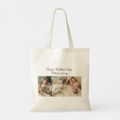 Fotocollage en bericht - gepersonaliseerd cadeau | tote bag (Achterkant)