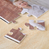 Fotocollage en foto's van vier families legpuzzel (Zijkant)