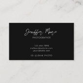 Fotocollage en kalligrafie Monogram fotografie Visitekaartje (Achterkant)