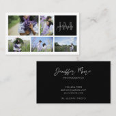 Fotocollage en kalligrafie Monogram fotografie Visitekaartje (Voorkant / Achterkant)