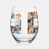 Fotocollage en monogram DIY Wijnglas Zonder Voet (Rechts)