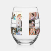 Fotocollage en monogram DIY Wijnglas Zonder Voet (Links)