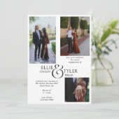 Fotocollage en oversized Ampersand Verloving Kaart (Staand voorkant)