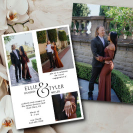 Fotocollage en oversized Ampersand Verloving Kaart