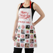 Fotocollage en rode sneeuwvlokken Verry Kerstmis Schort (Insitu)