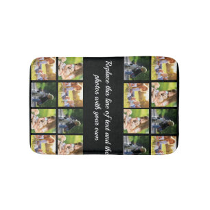 Fotocollage en tekstbadmat personaliseren badmat