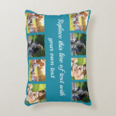 Fotocollage en tekstdeken personaliseren accent kussen (Voorkant(Verticaal))