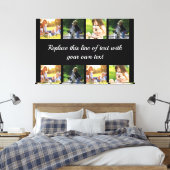 Fotocollage en tekstdeken personaliseren canvas afdruk (Insitu (Slaapkamer))