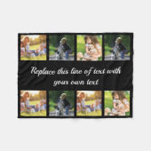 Fotocollage en tekstdeken personaliseren fleece deken (Voorkant (Horizontaal))