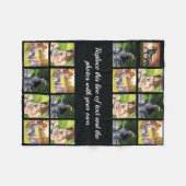 Fotocollage en tekstdeken personaliseren fleece deken (Voorkant (Horizontaal))