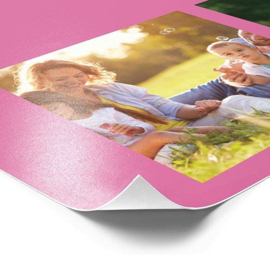 Fotocollage en tekstdeken personaliseren foto afdruk (Hoek)