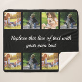 Fotocollage en tekstdeken personaliseren sherpa deken (Voorkant (horizontaal))