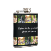 Fotocollage en tekstkolf personaliseren heupfles (Rechts)