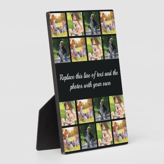 Fotocollage en tekstplak personaliseren fotoplaat (Zijkant)