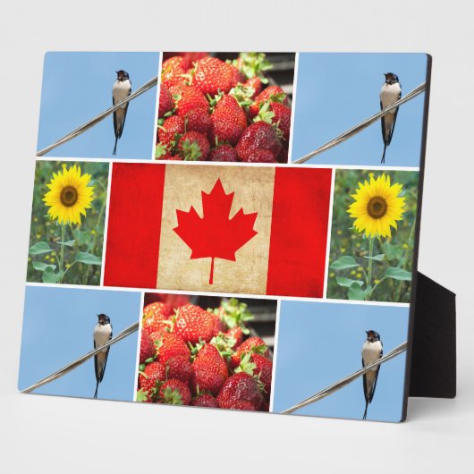  fotocollage en vlag van CANADA Fotoplaat (Zijkant)
