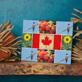  fotocollage en vlag van CANADA Fotoplaat (Zijkant)