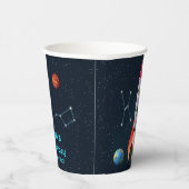 Fotocollage Enorme Twee | Space Rocket 2e verjaard Papieren Bekers (Rechts)