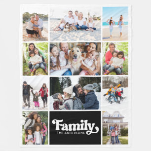 Fotocollage Familie 8 Afbeeldingen Fleece Deken