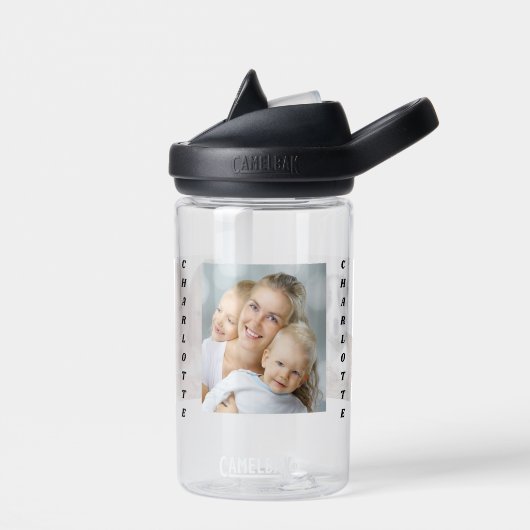 Fotocollage familie beste vrienden naam kinder waterfles (Links)