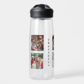 Fotocollage familie beste vrienden naam waterfles (Voorkant)