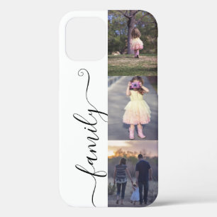 Fotocollage Familie Foto's Sjabloon Calligrafie Case-Mate iPhone Case