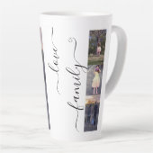 Fotocollage Familie Foto's Sjabloon Calligrafie Latte Mok (Rechterhoek)