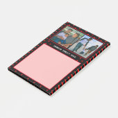 Fotocollage Familie Gepersonaliseerd Rode Hart & N Post-it® Notes (Schuin)