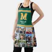 Fotocollage Familie Monogrammed Green Gold Schort (Insitu)