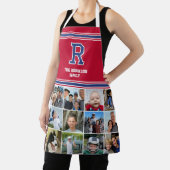 Fotocollage Familie Monogrammed Navy Crimson Red Schort (Insitu)