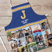 Fotocollage Familie Monogrammed Navy Gold Schort