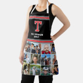 Fotocollage Familie Monogrammed Rood Zwart Schort (Insitu)