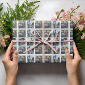 Fotocollage familie personaliseer deze Sjabloon Cadeaupapier