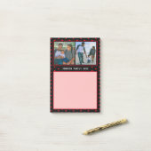 Fotocollage Familie Persoonlijk Rood Hart & Naam Post-it® Notes (Op bureau)