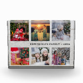 Fotocollage familie Rustisch hout Fotoblokken (Voorkant)