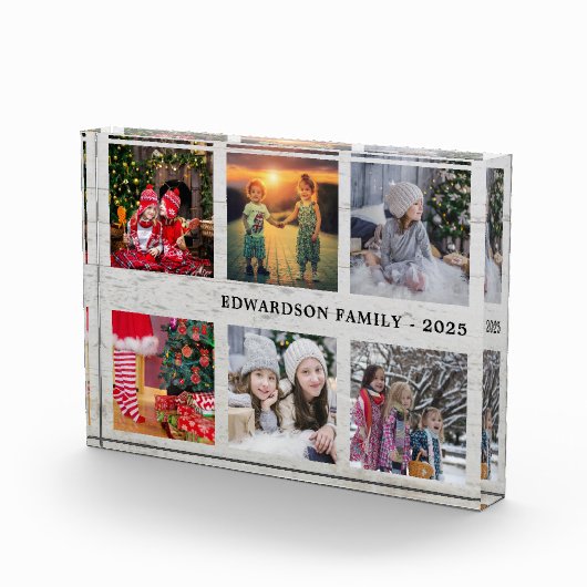 Fotocollage familie Rustisch hout Fotoblokken (Rechts)