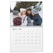 Fotocollage familie scrapbook navy blue kalender (Feb 2026)