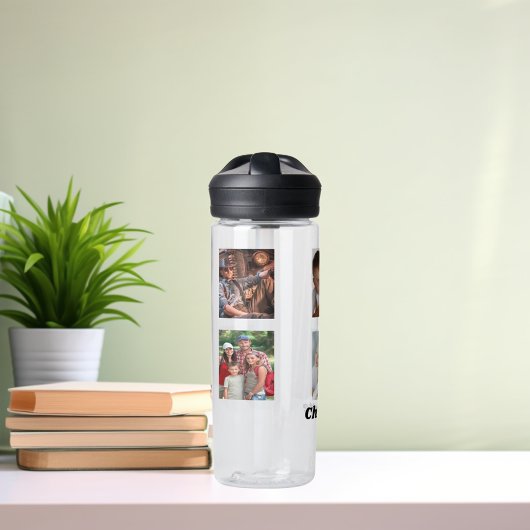 Fotocollage familienaam waterfles