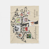 Fotocollage Familiestamboom Sjabloon Persoonlijk Fleece Deken (Voorkant)