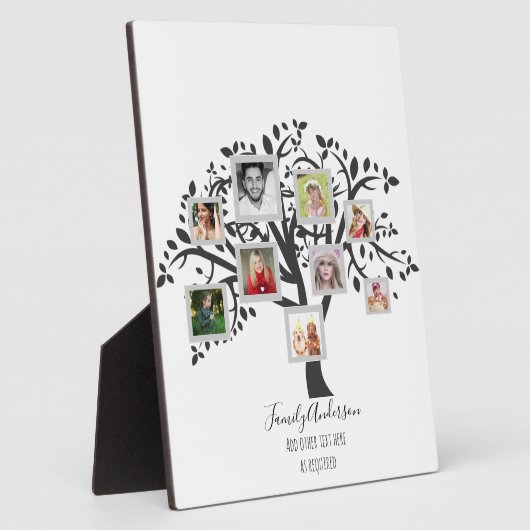 Fotocollage Familiestamboom Sjabloon Persoonlijk Fotoplaat (Zijkant)