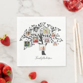 Fotocollage Familiestamboom Sjabloon Persoonlijk Servetten