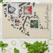 Fotocollage Familiestamboom Sjabloon Persoonlijk Theedoek (Gevouwen)