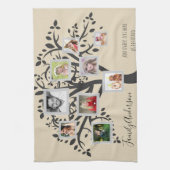 Fotocollage Familiestamboom Sjabloon Persoonlijk Theedoek (Verticaal)