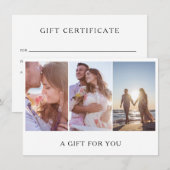Fotocollage Fotografie Gift Certificate (Voorkant / Achterkant)