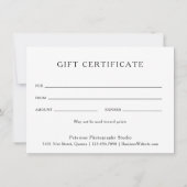 Fotocollage Fotografie Gift Certificate (Achterkant)