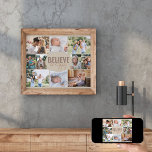 Fotocollage Gelooft een gelukkig Afbeelding te zij Poster<br><div class="desc">Foto Collage Poster met 10 van je favoriete foto's. De tekst in het centrum leest "geloof wees gelukkig"en is letterlijk gemaakt in vette typografie en casual, vaag doopvontmanuscript. Het fotomalplaatje is opstelling voor u om 10 afbeeldingen toe te voegen, die in landschaps, vierkant en portret afbeeldingen worden getoond om u...</div>